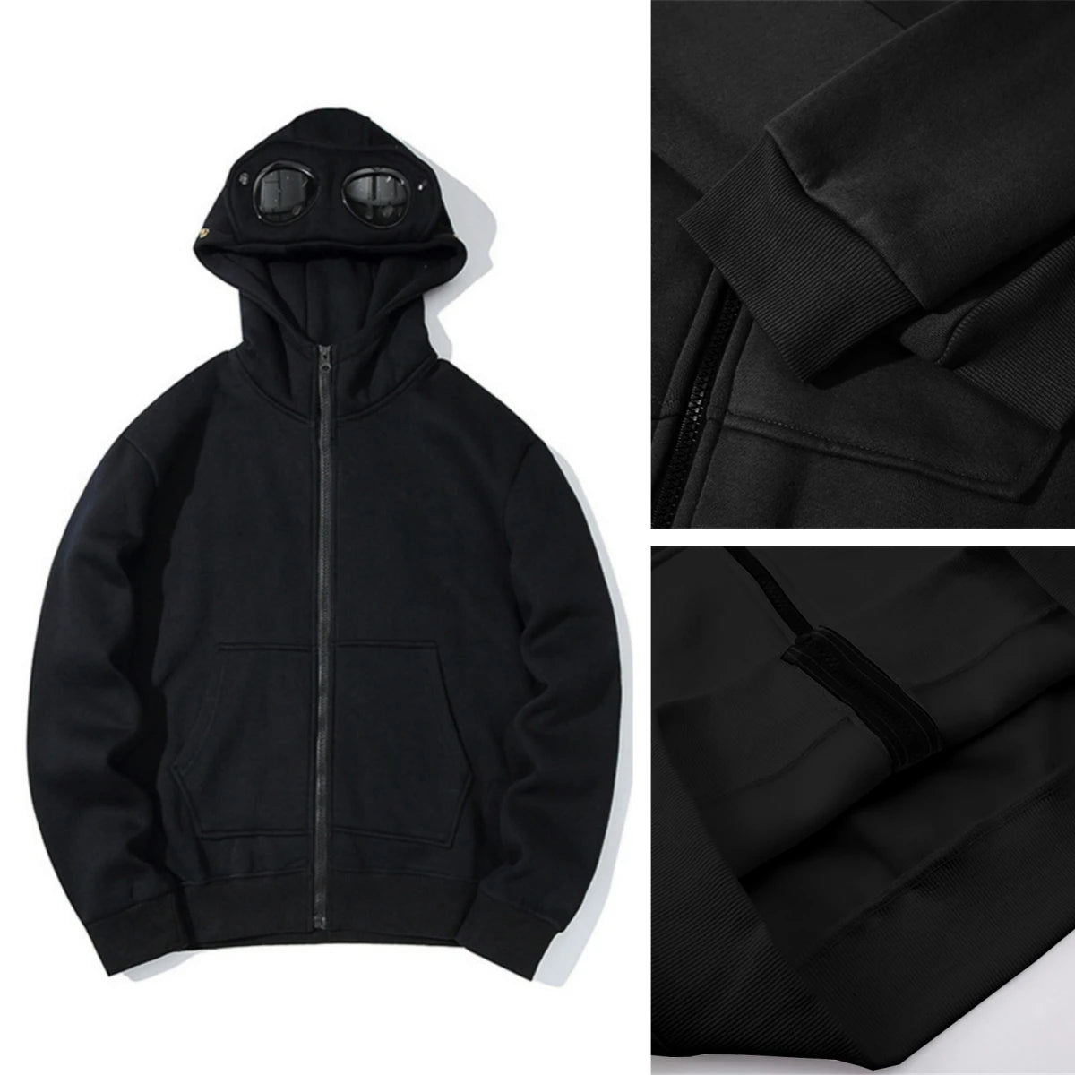 Autumn Winter New Fashion Hoodie Women Men Solid Color Pullover Loose Casual Sweatshirt High Street Y2k Zipper Up Vintage Coats