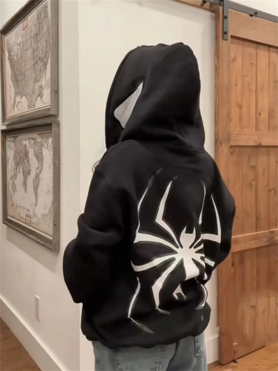 Spider Print Hoodie