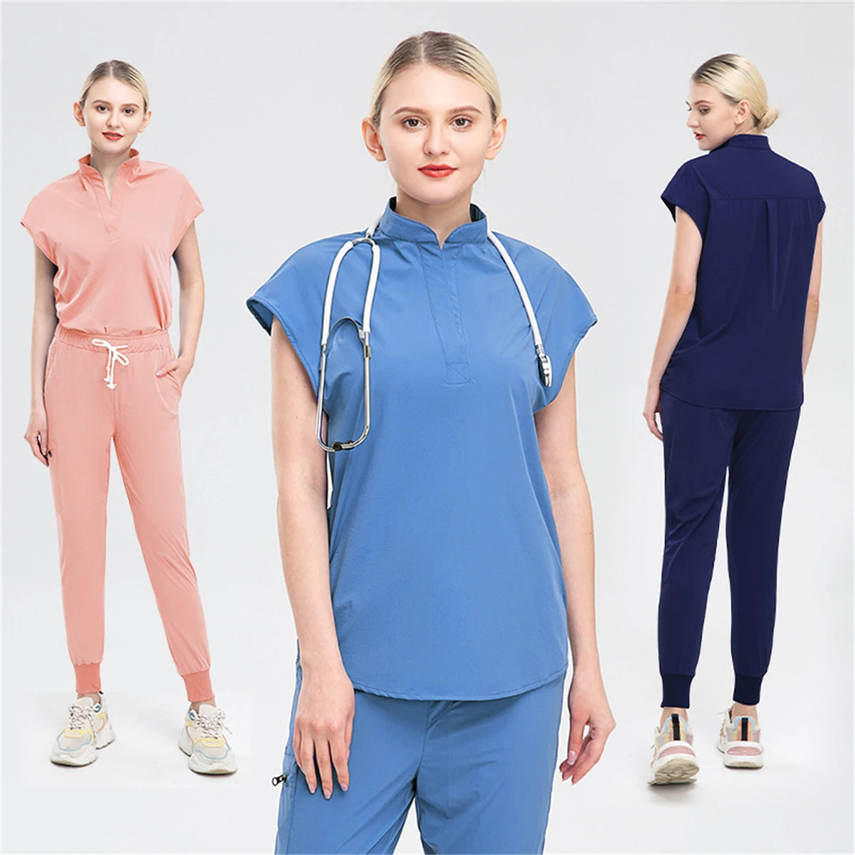 Women Scrubs Medical Uniforms Female Hospital Beauty Salon Workwear Clinical Operating Room Nursing Pant Sets Doctor Nurse Wear