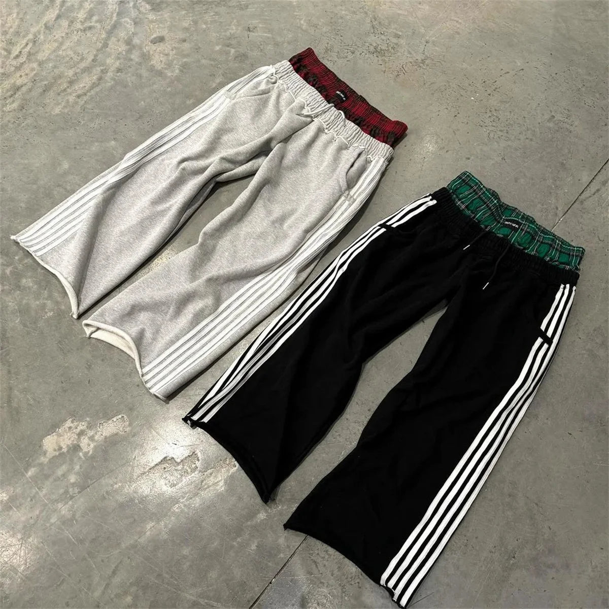 Fashion Simple Striped Harajuku Pants Women Man High Waisted Y2K Sweatpants Loose Casual  Hip Hop Trousers Retro Chic Clothing