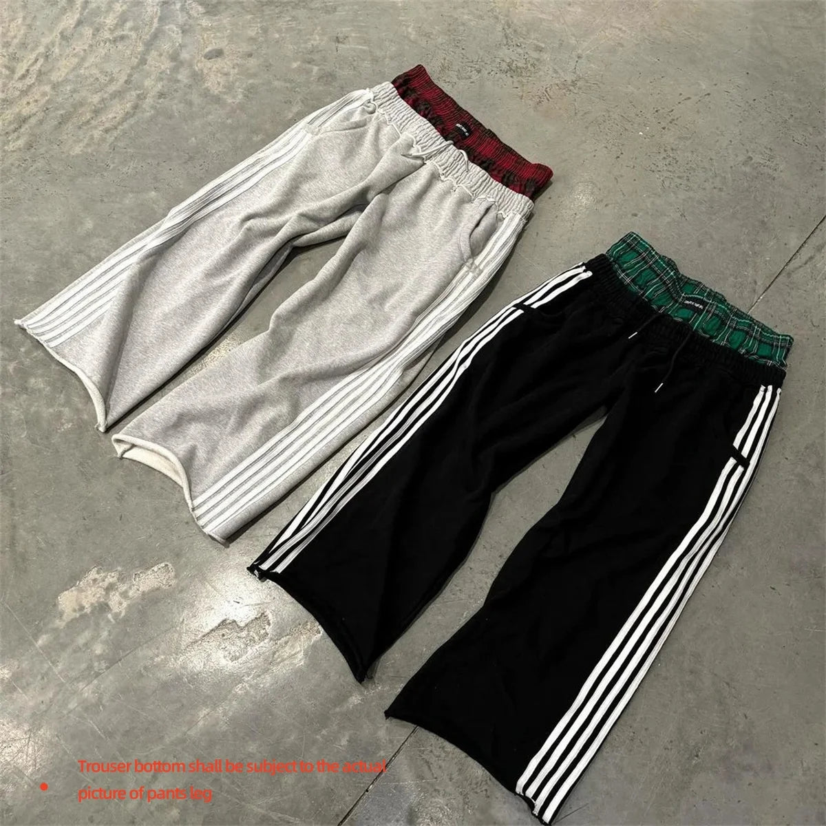 Men's Retro Y2K Stripe Pants Fashion Simple Straight High Waist Splice Sweatpants Harajuku 2025 New In Spring Autumn Trousers
